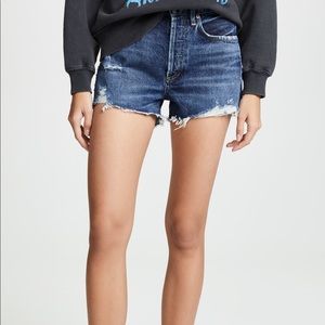 Agolde Parker Shorts in Manifest wash